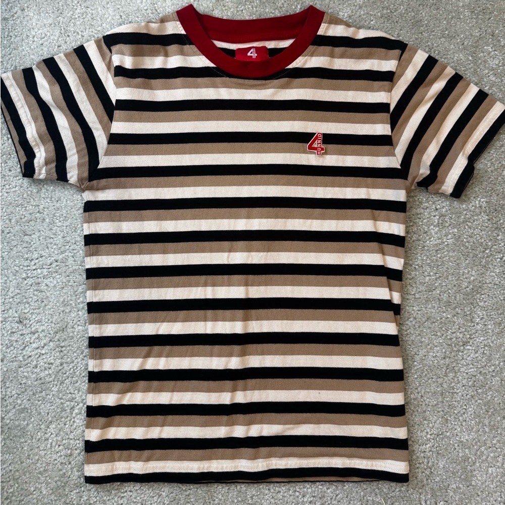 4Hunnid Stripped Tee. No size tag- seems to be a small - Picture 2 of 6